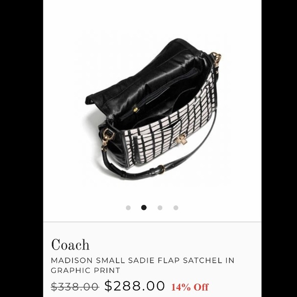 Coach Madison Small Sadie Flap Satchel In Graphic Print - Picture 4 of 15